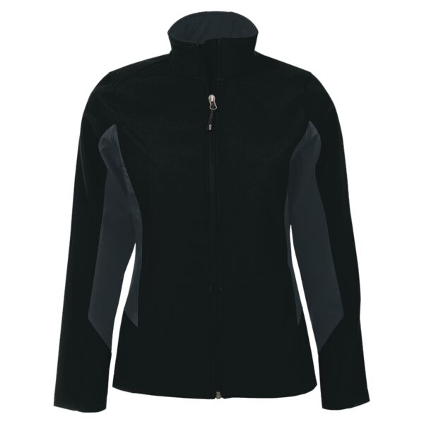 COAL HARBOUR® EVERYDAY COLOUR BLOCK WATER REPELLENT SOFT SHELL LADIES' JACKET Thumbnail
