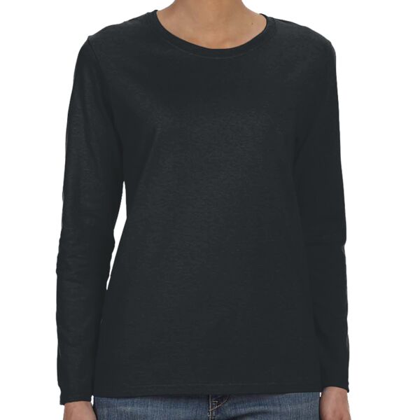 CSW Ladies Long Sleeve Crewneck Ring Spun Combed Cotton Tee Thumbnail