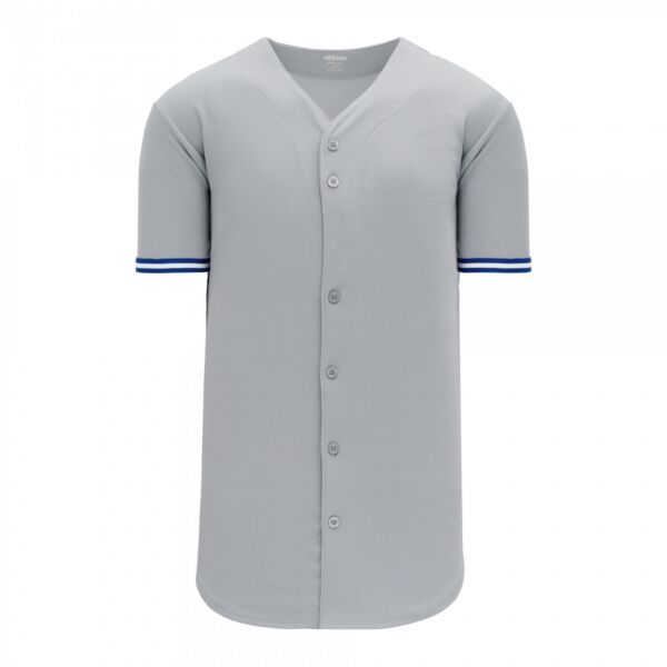 Athletic Knit Full Button Baseball Jersey Thumbnail